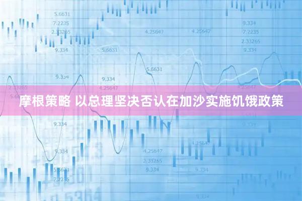 摩根策略 以总理坚决否认在加沙实施饥饿政策