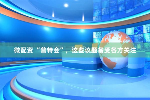 微配资 “普特会”，这些议题备受各方关注
