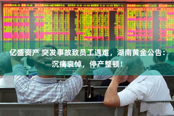 亿盛资产 突发事故致员工遇难，湖南黄金公告：沉痛哀悼，停产整顿！